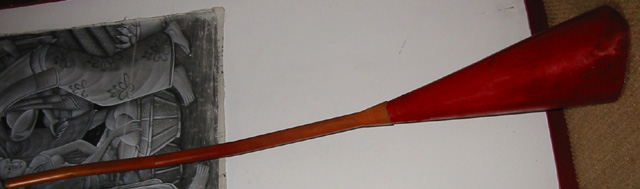 taille :1 m 95
<br />pvc + cone de signalisation
<br />diam embouchure : 3.5
<br />diam base :30 cm
<br />note :sol je crois bien